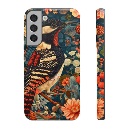 Nature-Inspired Phone Case with Floral Art, Tough Phone Cover, Protective Case, Gift for Nature Lovers, Unique Phone Accessory