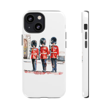 Phone Case with Royal Guard Design, Unique Cell Cover, London Souvenir, Tough Phone Case, Gift for Travelers, Stylish Street Photography