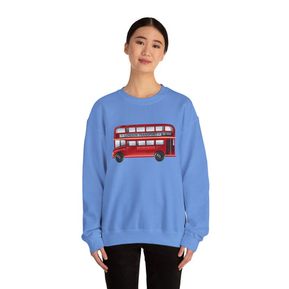 Unisex Heavy Blend™ Crewneck Sweatshirt - Hop On! The British Double-Decker Experience