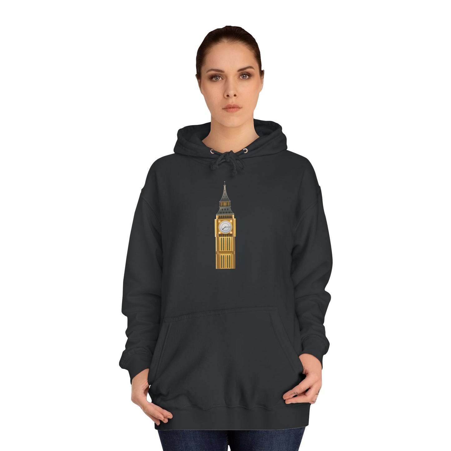 Unisex College Hoodie - Keeping Time - The Clock Tower of Westminster