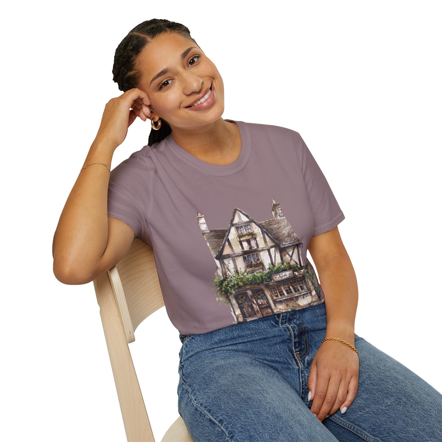 Unisex Softstyle T-Shirt - Heritage in Stone - Traditional British Village Homes