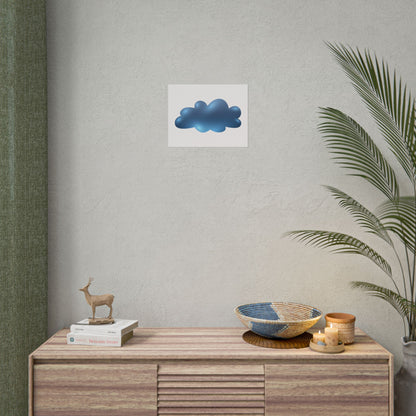 Blue Cloud Art Print, Minimalist Wall Decor, Kids Room Wall Art, Nursery Poster, Aesthetic Home Decor, Modern Art Print
