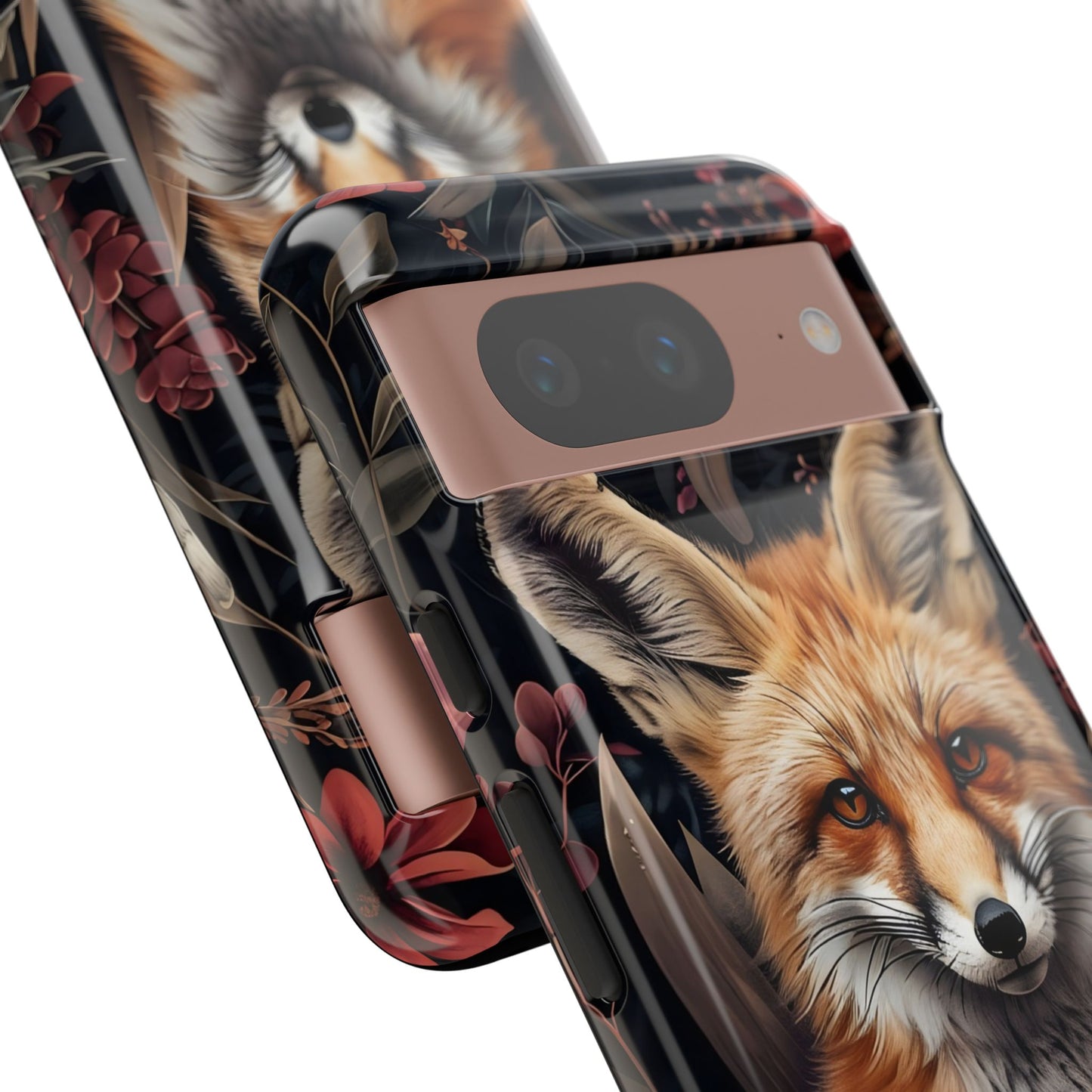 Fox Floral Phone Case, Tough Cases for Animal Lovers, Nature Themed Gift, Cute Phone Cover, Wild Fox Protector