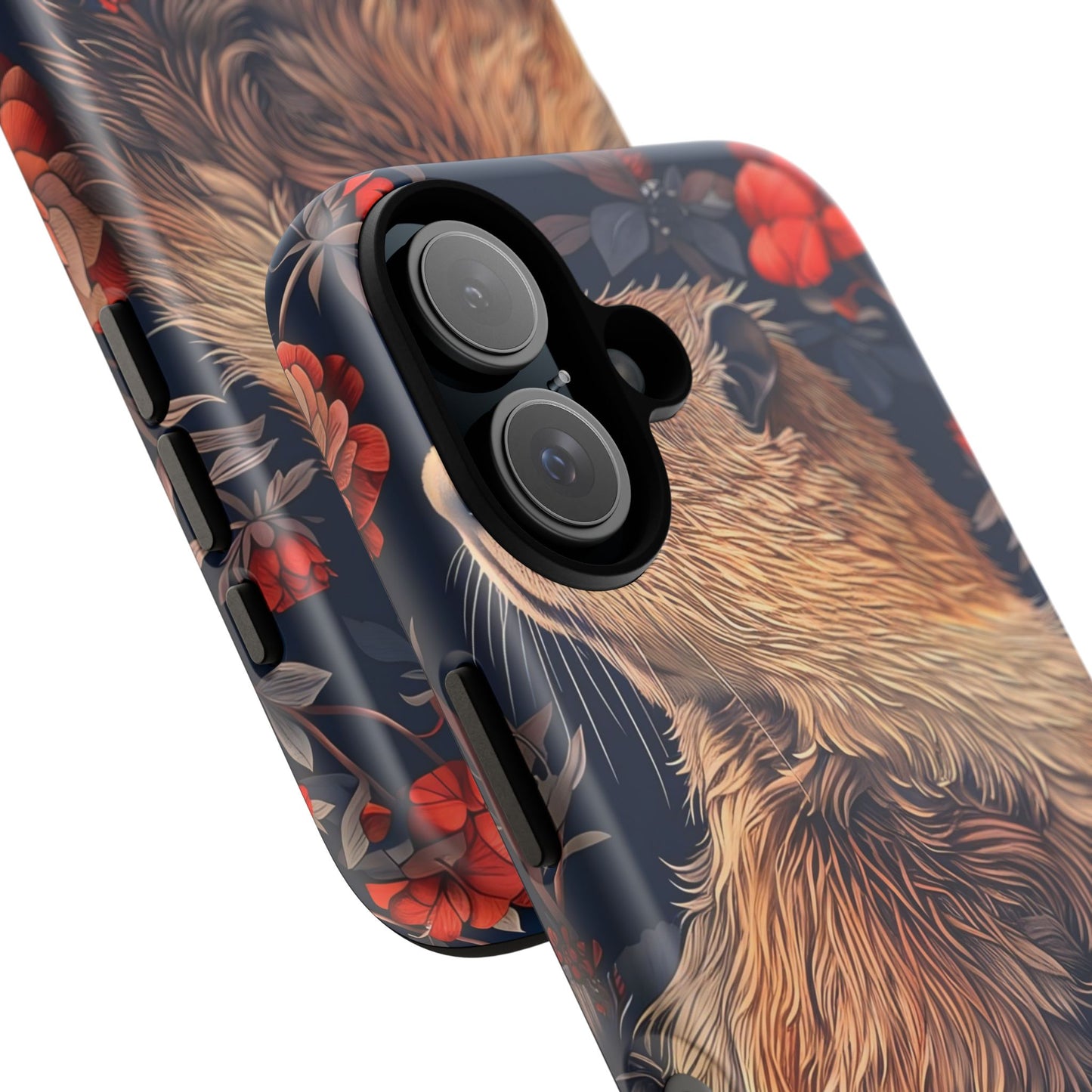 Floral Critter Phone Case, Tough Cases for Animal Lovers, Protective Cases for Phones, Unique Gift for Wildlife Enthusiasts
