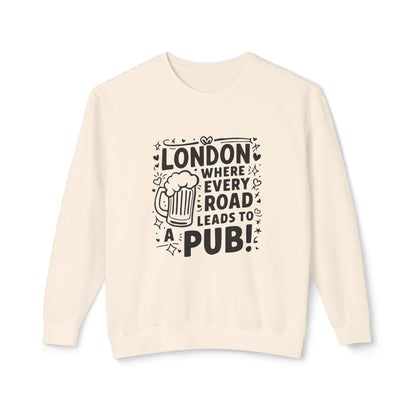 Unisex Lightweight Crewneck Sweatshirt - London's Aesthetic Roads