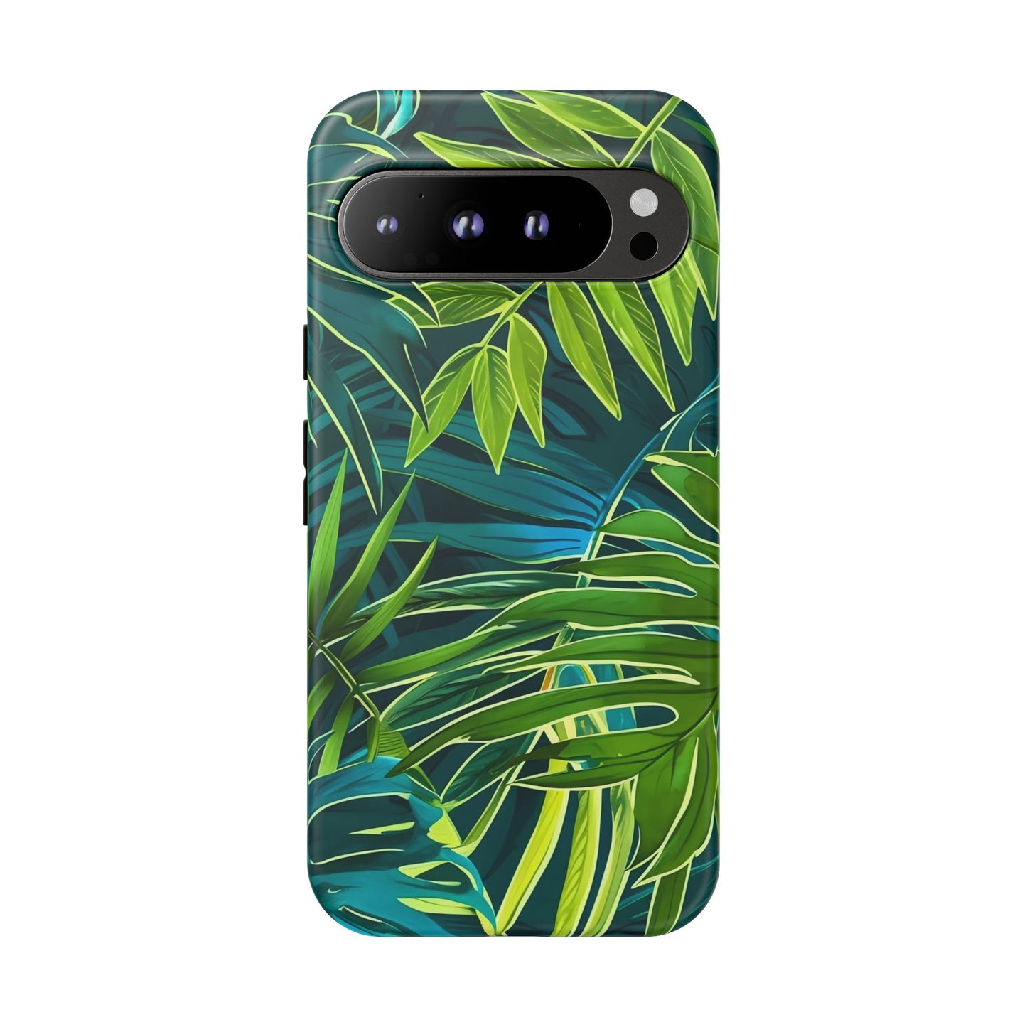 Tropical Phone Case - Durable Green Leaf Design, Eco-Friendly Gift, Trendy Accessory, Nature Lover's Case, Summer Vibes
