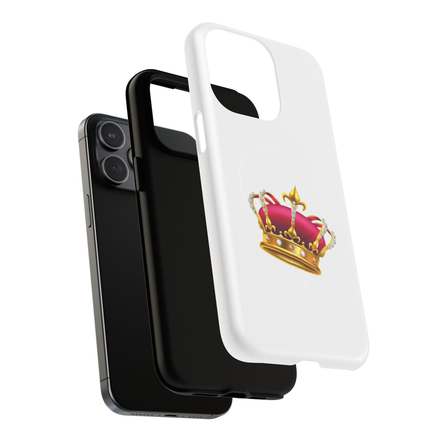 Crown Magnetic Phone Case - Royal Design, Tough Protection, Unique Gift, Elegant Phone Cover, Stylish Tech Accessory