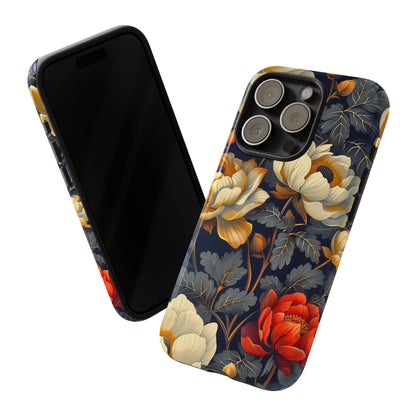 Floral Phone Case - Tough Cases, Stylish Mobile Cover, Flower Design, Holiday Gift, Trendy Accessory, Eco-Friendly Case
