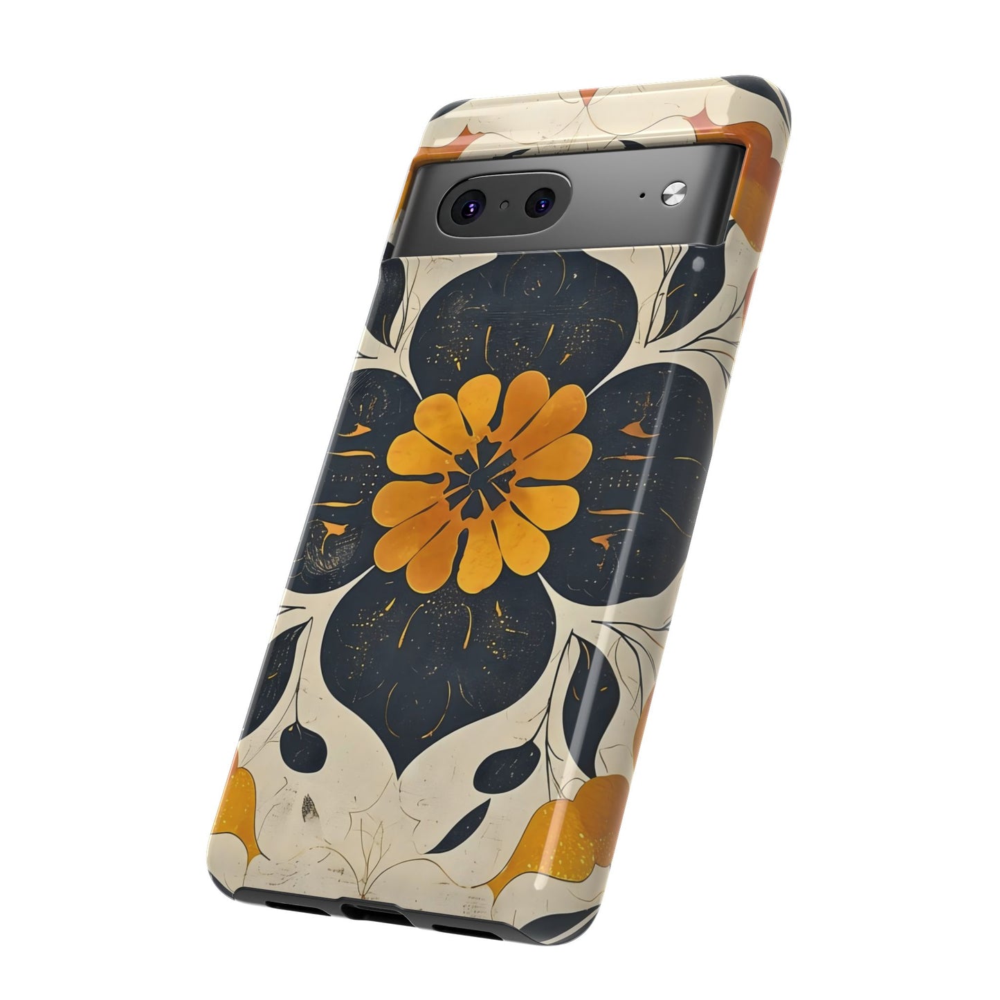 Floral Phone Case - Tough Cases, Botanical iPhone Cover, Vintage Flower Design, Durable Smartphone Protection, Unique Gift Idea