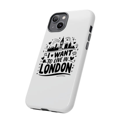 London City iPhone Case, Tough Phone Cover, Travel Gift, London Souvenir, Adventure Accessory, Wanderlust Decor