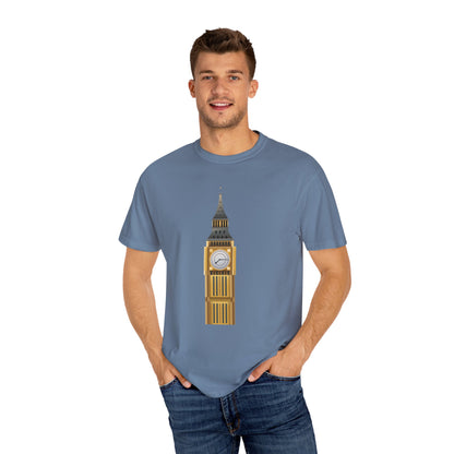 Unisex Garment-Dyed T-shirt - Big Ben Clock Tower Design