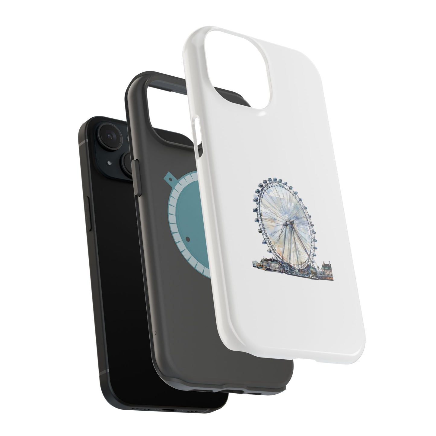 Stylish Magnetic Phone Cases with London Eye Design, Custom Phone Covers, Unique Gift for Travelers, Chic Electronic Accessories