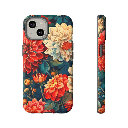 Floral Phone Case - Vibrant Tough Cases, Stylish Floral Cell Phone Cover, Gift for Her, Trendy Phone Accessory, Flower Design