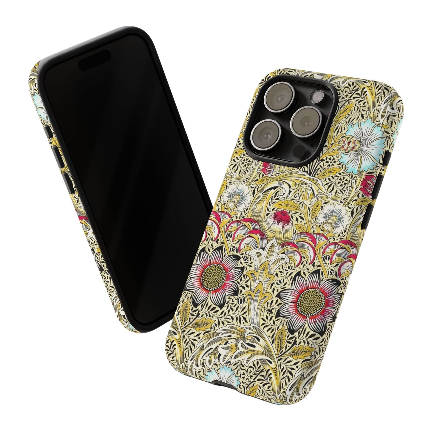 Floral Phone Case - Tough Cases, Floral Design, Stylish, Protective, Unique Gift for Her, Phone Accessories