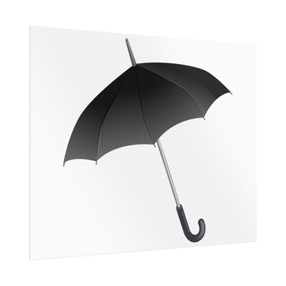 Minimalist Umbrella Wall Art, Chic Home Decor Print, Stylish Poster, Rental Friendly Artwork, Black Umbrella Decor