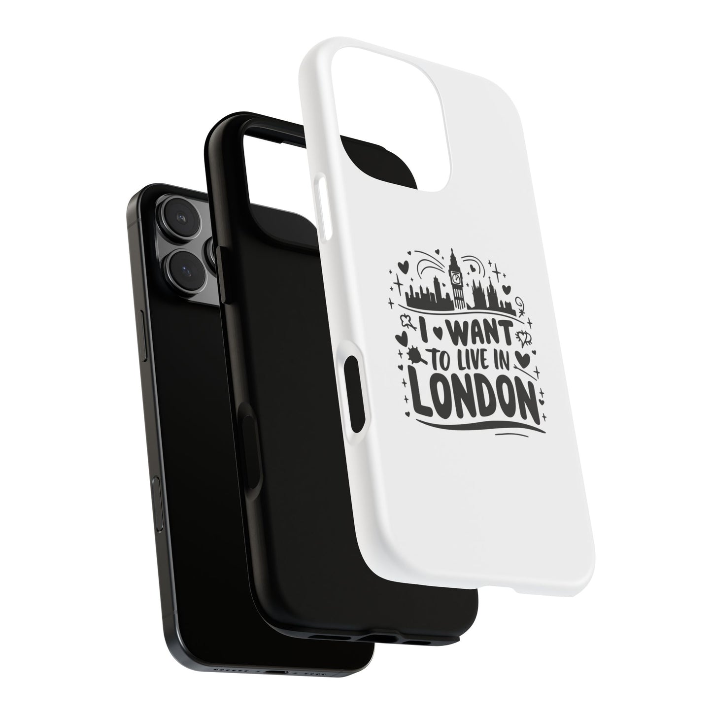 London-Themed Tough Phone Case - Chic & Stylish Protection