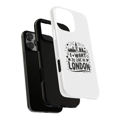 London-Themed Tough Phone Case - Chic & Stylish Protection