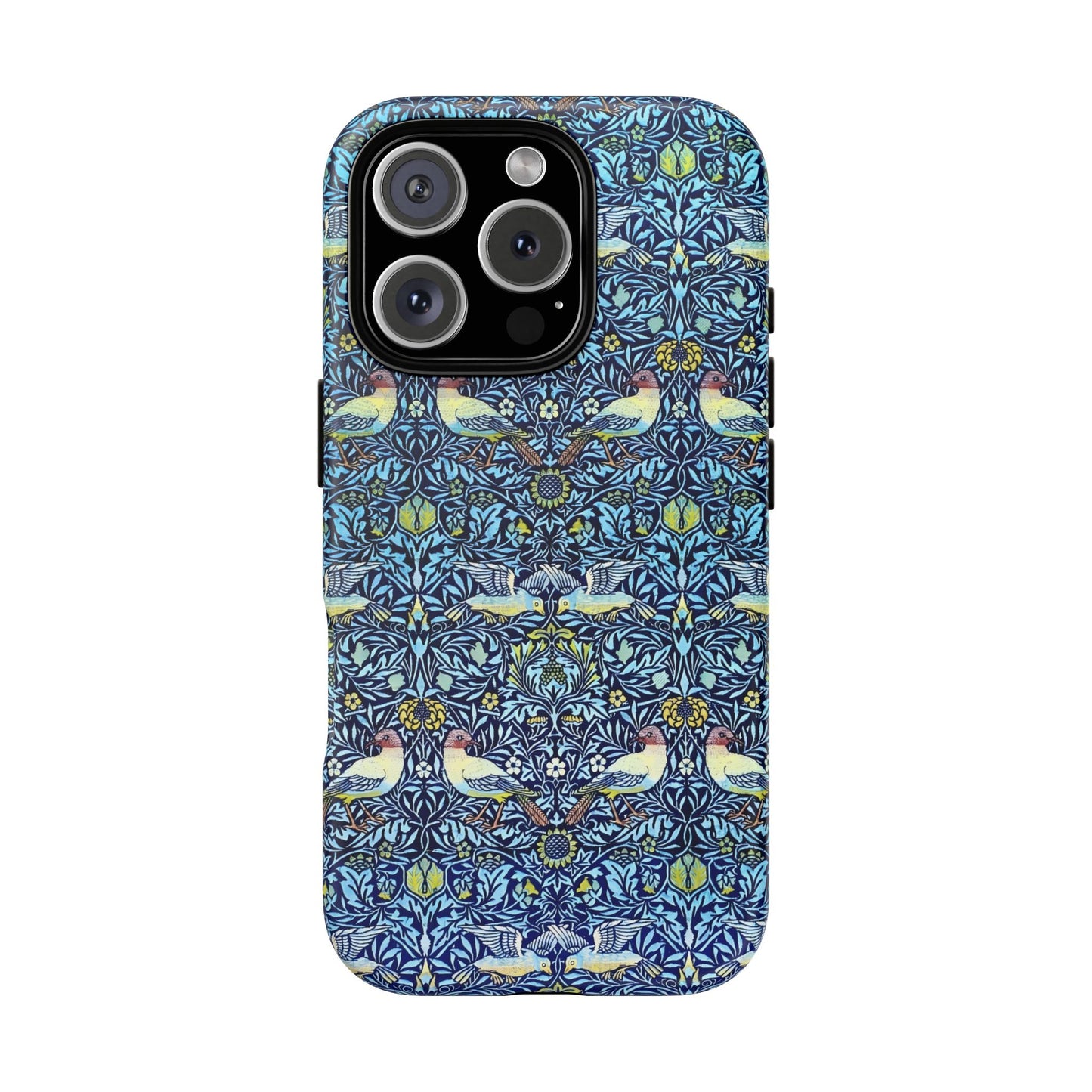 Bird and Floral Pattern Phone Case, Tough Cases, Gift for Nature Lovers, Eco-friendly, Custom Phone Accessories, All-Occasion