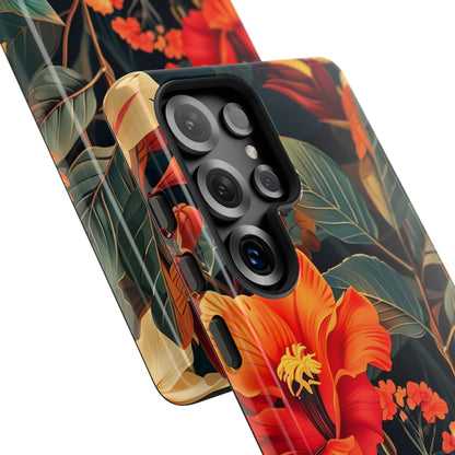 Tough Floral Phone Case | Tropical Vibe, Gift for Nature Lovers, Summer Beach Accessory, Floral Pattern, Trendy Phone Accessories