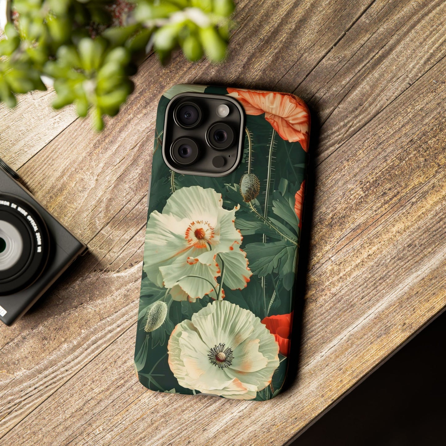 Floral Phone Case - Tough Cases, Botanical Design, Gift for Friends, Trendy Mobile Cover, Personalized Phone Accessory