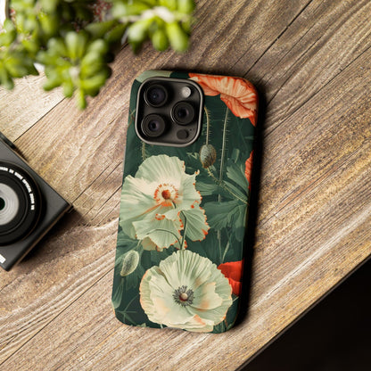 Floral Phone Case - Tough Cases, Botanical Design, Gift for Friends, Trendy Mobile Cover, Personalized Phone Accessory