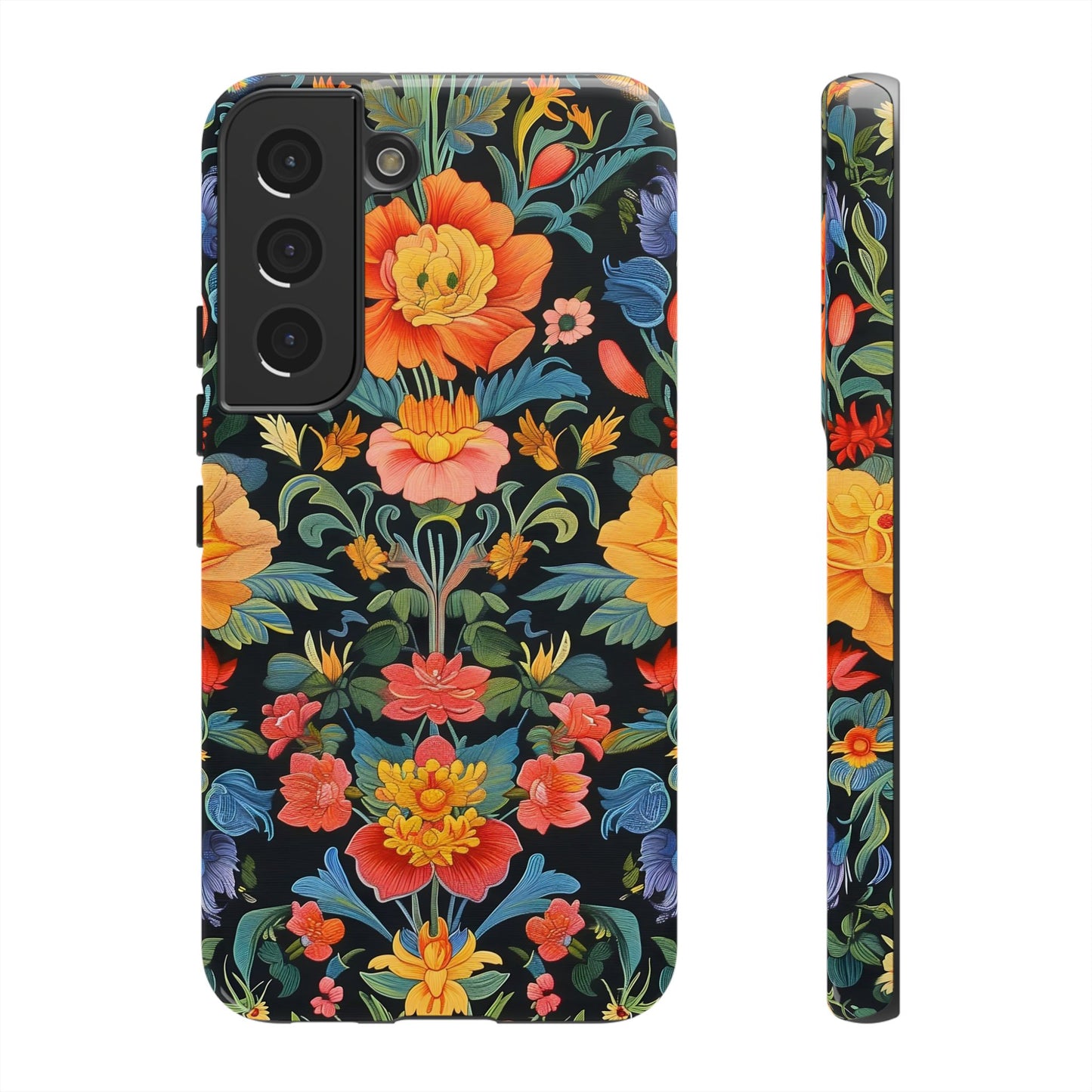 Floral Phone Case - Tough Cases, Flower Pattern Phone Cover, Nature Lover Gift, Stylish Protective Case, Colorful Floral Design