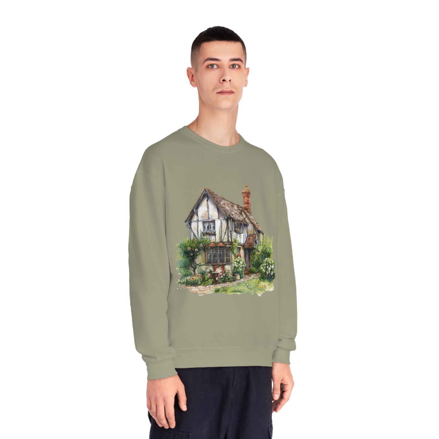Unisex NuBlend® Crewneck Sweatshirt - British Historic House Classic Architectural Elegance