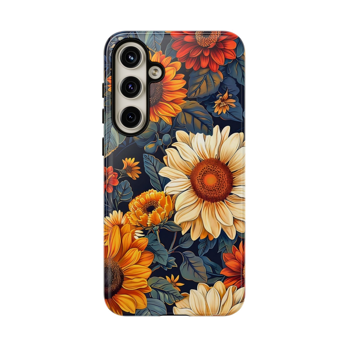 Floral Tough Phone Case | Sunflower Design, iPhone Cover, Protective Case, Gifts for Her, Floral Phone Accessory