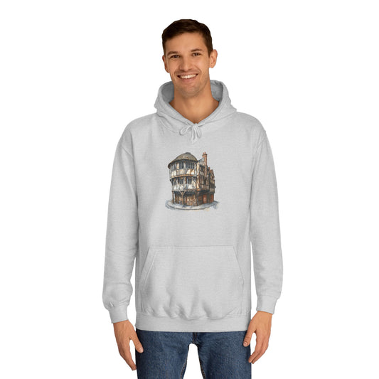 Unisex College Hoodie - Retro British Pub Scene