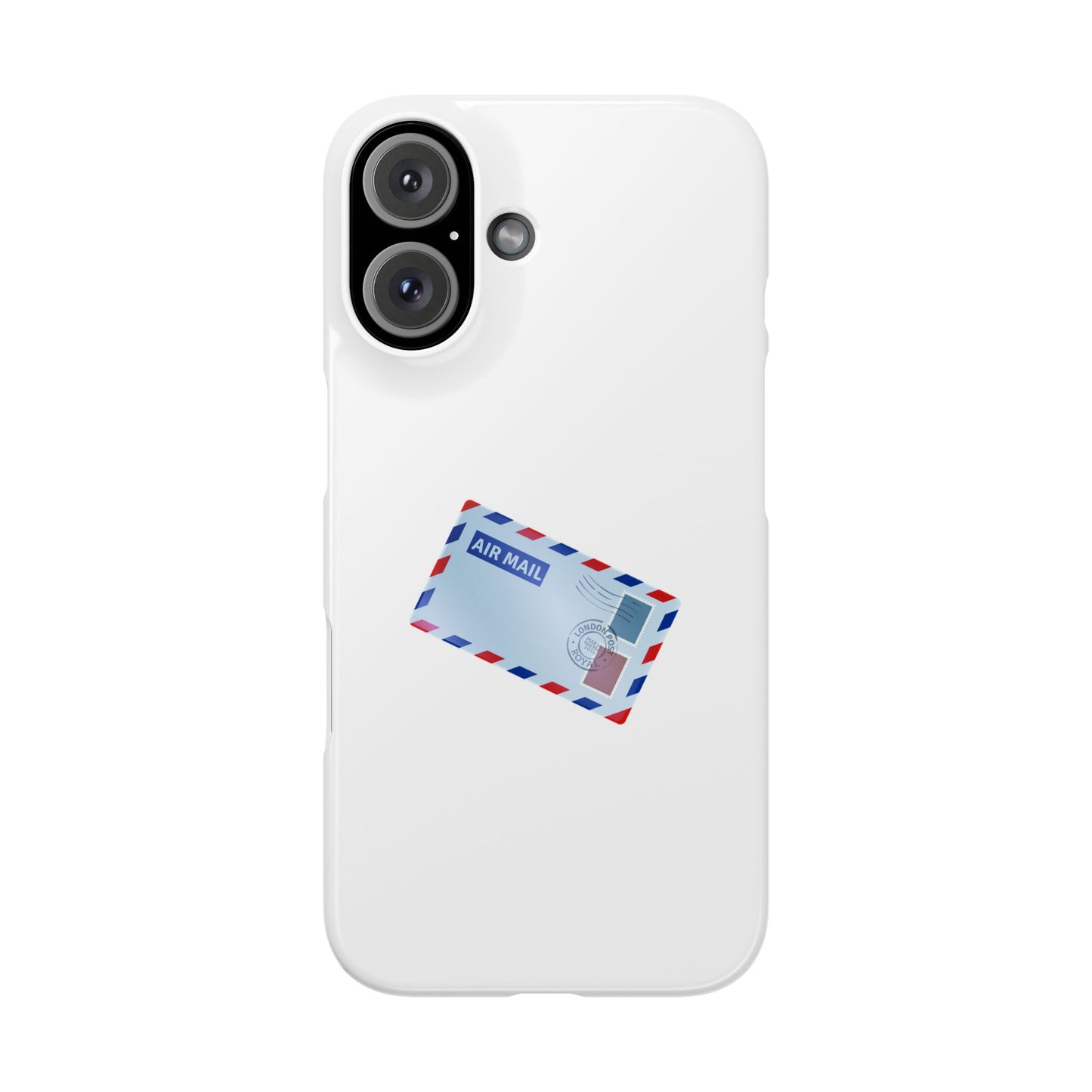 Vintage Air Mail Slim Phone Cases, Cute Phone Cover, Gift for Travelers, Retro Aesthetic, Postage Design