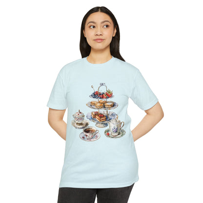 Unisex CVC Jersey T-shirt - A Journey Through British Cuisine