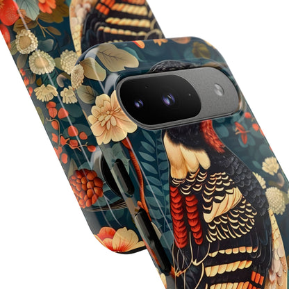 Nature-Inspired Phone Case with Floral Art, Tough Phone Cover, Protective Case, Gift for Nature Lovers, Unique Phone Accessory