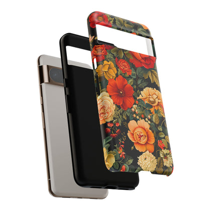 Floral Phone Case, Tough Cases, Decorative Tech Accessories, Gift for Her, Nature Lover Gift, Boho Style Case, Spring Floral Cover