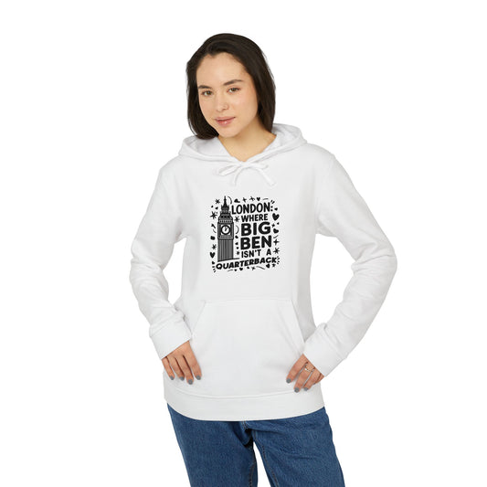 Adidas Unisex Fleece Hoodie - 'Big Ben Isn't a Quarterback' Design