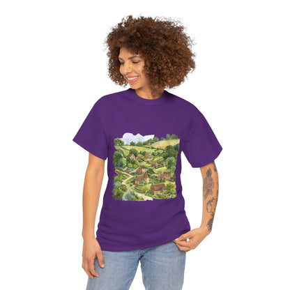 Unisex Heavy Cotton Tee - England Aesthetics - Embracing Classic British Charm and Style