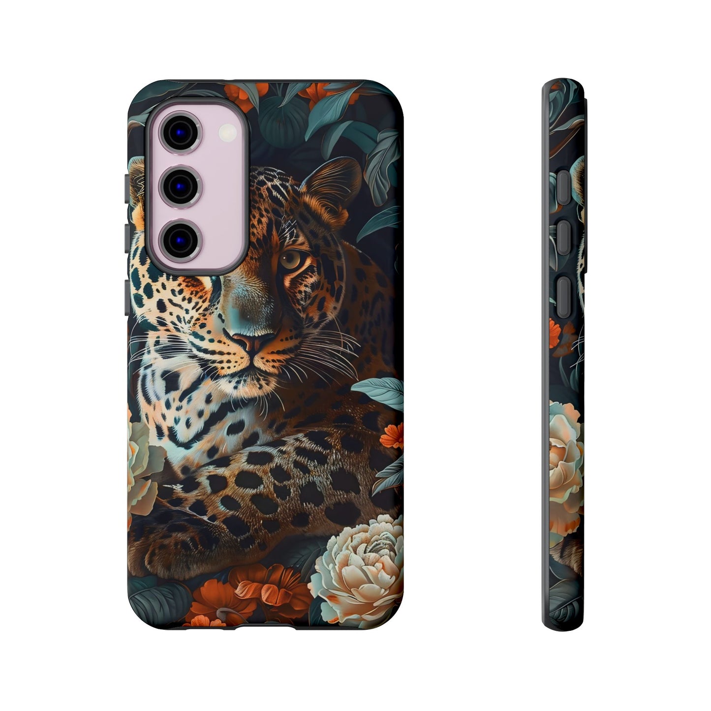 Wildlife Phone Case with Leopard Design | Tough Cases, Animal Prints, Floral Phone Cover, Gift for Nature Lovers, Unique Phone Accessories