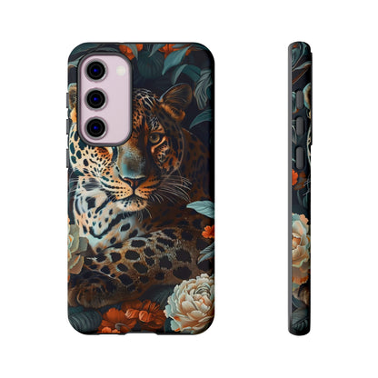 Wildlife Phone Case with Leopard Design | Tough Cases, Animal Prints, Floral Phone Cover, Gift for Nature Lovers, Unique Phone Accessories