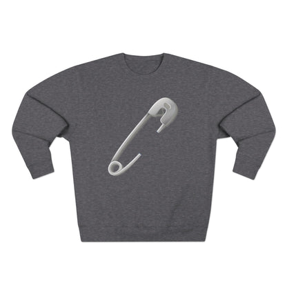 Unisex Crewneck Sweatshirt - Minimalist Safety Pin