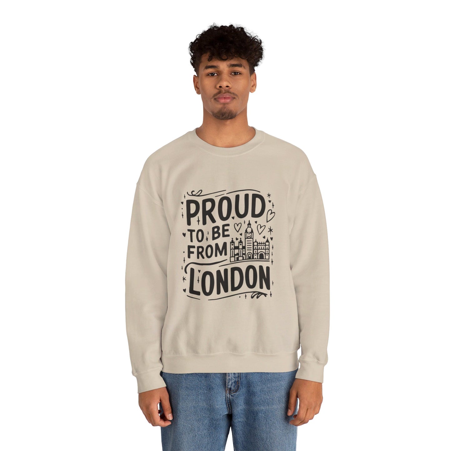Unisex Heavy Blend™ Crewneck Sweatshirt Elegant- Proud To Be From London