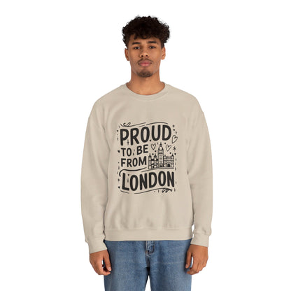 Unisex Heavy Blend™ Crewneck Sweatshirt Elegant- Proud To Be From London