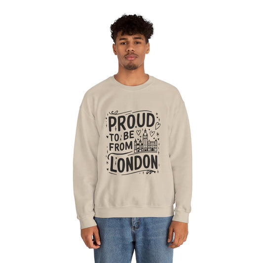 Unisex Heavy Blend™ Crewneck Sweatshirt Elegant- Proud To Be From London