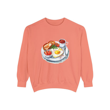 Unisex Garment-Dyed Sweatshirt - British Food Traditional Dishes and Culinary Delights
