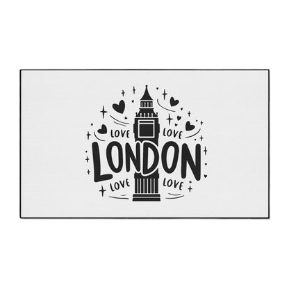 London Love Heavy Duty Floor Mat | Home Decor, Entryway Rug, Gift for Travelers, Living Room Accessory, Fun Doormat