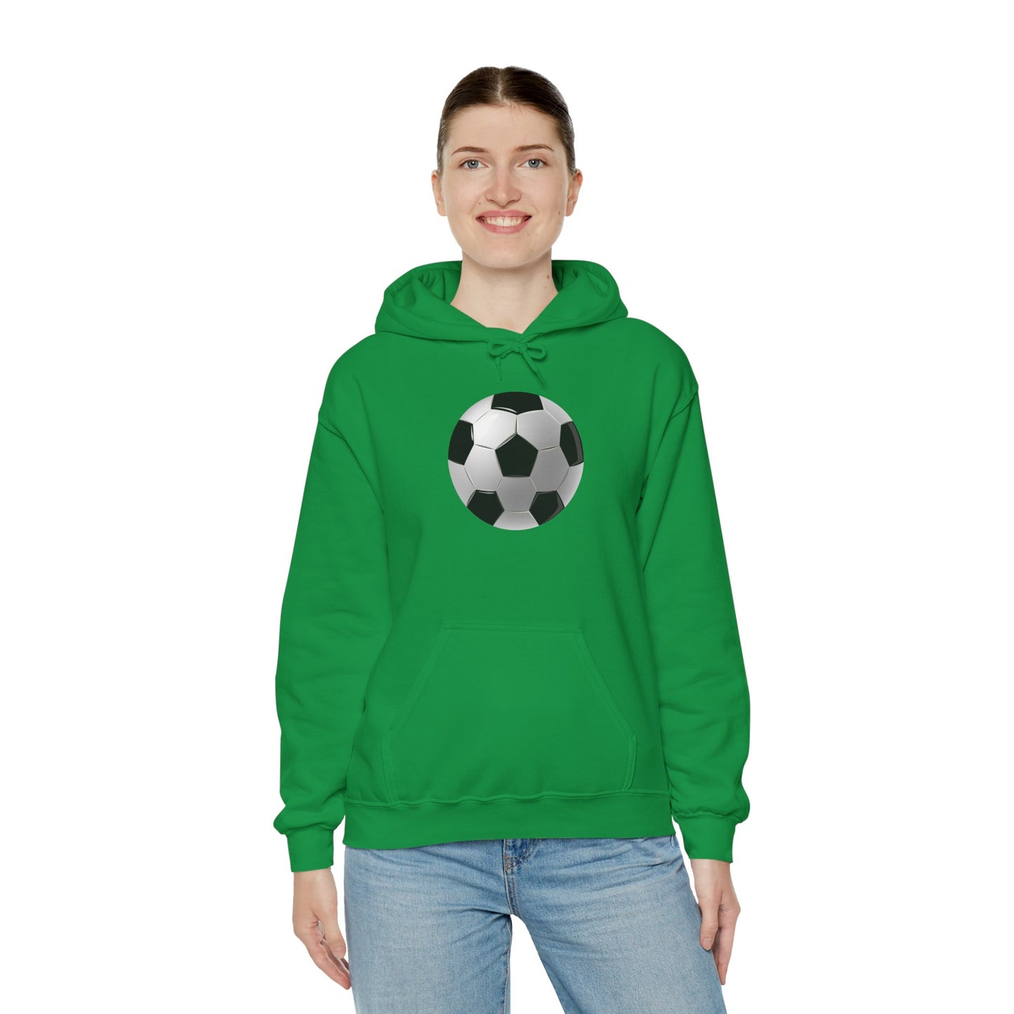 Unisex Heavy Blend™ Hooded Sweatshirt - Dynamic Football Design - Sports Passion and Energy