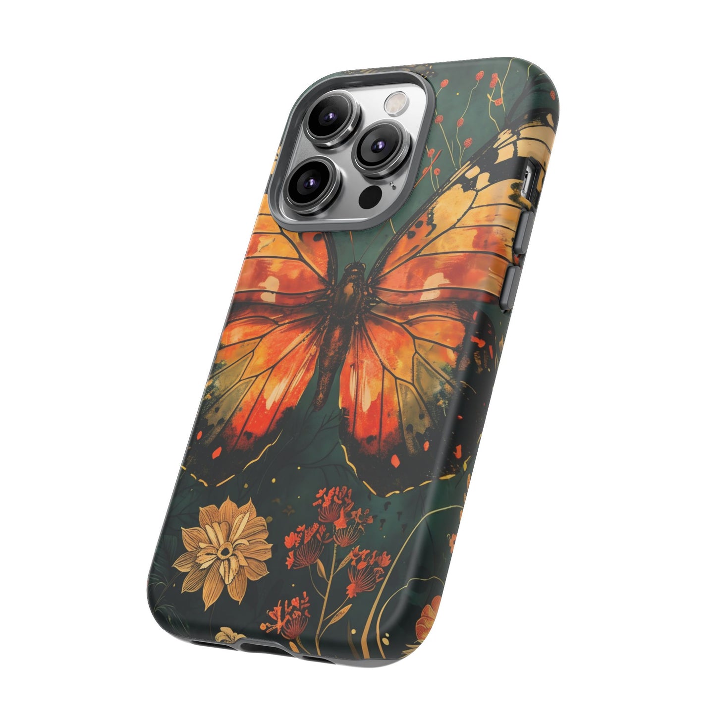 Butterfly Phone Case – Tough Cases for Nature Lovers, Floral Design, Butterfly Art, Unique Gift, Eco-Friendly Protection