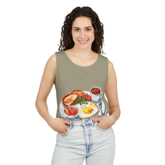 Unisex Garment-Dyed Tank Top - Rustic Food Design Wall Art
