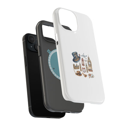 London Theme Magnetic Tough Cases, Phone Covers, Unique Gifts for Travelers, Travel Accessories, London Souvenirs