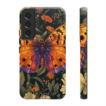 Butterfly Phone Case, Tough Cases for Nature Lovers, Vibrant Floral Design, Gift for Her, Cute Phone Accessories, Butterfly Artwork