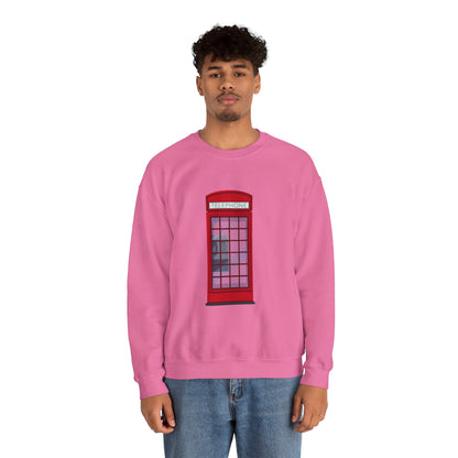 Unisex Heavy Blend™ Crewneck Sweatshirt Cozy - Iconic British Public Telephone
