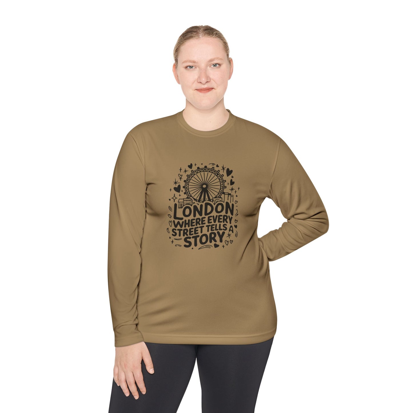 Unisex Lightweight Long Sleeve Tee – London where every street tells story - Perfect for Travelers and London Lovers